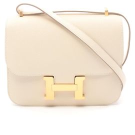 Hermès Hermes Constance Mini Schultertasche Weiß Weiß