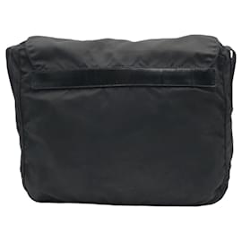 Prada-Prada Nylon Tessuto Logo Shoulder Bag-Black