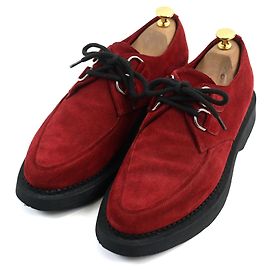 Yves Saint Laurent Chaussures Derby en daim Saint Laurent rouges 42 Rouge