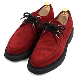 Yves Saint Laurent Saint Laurent Suede Derby Shoes Red 42 Red