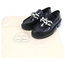 Louis Vuitton-Louis Vuitton Yayoi Kusama Leather Loafers Black-Black