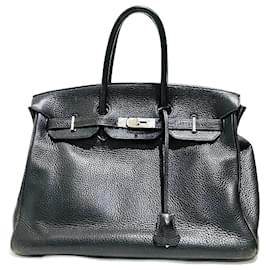 Hermès-Sac à main en cuir Hermès Birkin 35-Noir
