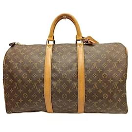 Louis Vuitton-Louis Vuitton Monogram Keepall 50 Bag M41426-Brown