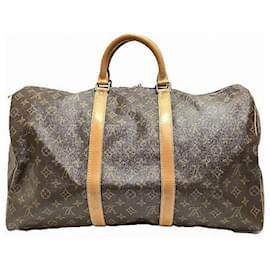 Louis Vuitton-Louis Vuitton Monogram Keepall 50 Bag M41426-Brown