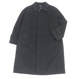 Burberry Kaschmir Logo Knopf Mantel Anthrazit Anthrazitgrau