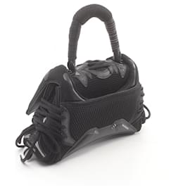 Balenciaga-Balenciaga Leather Fabric Top Handle Bag 661723-Black