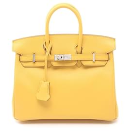 Hermès-Sac à main Hermès Birkin 25 Jaune-Jaune