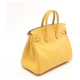 Hermès-Sac à main Hermès Birkin 25 Jaune-Jaune