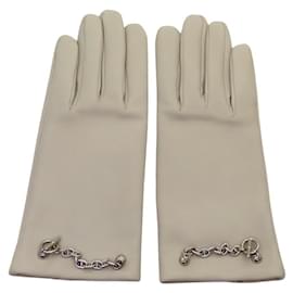 Hermès-Hermes Gloves Anoglass Silk Cheinedankle-Other