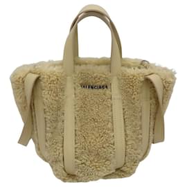 Balenciaga-Balenciaga Everyday XS Boa Leather Handbag-Beige