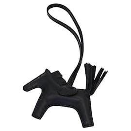 Hermès-Hermes Rodeo PM Leather Charm Black-Black
