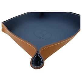 Hermès-Hermes Reversible Leather Tray PM-Brown