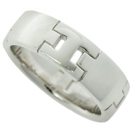 Hermès Hermes Heracles Ring H Logo K18WG White Gold White