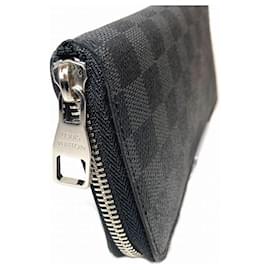 Louis Vuitton-Louis Vuitton Damier Graphite Zippy Wallet N63095-Black