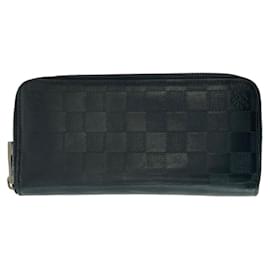 Louis Vuitton-Louis Vuitton Damier Zippy Wallet Noir N63548-Black