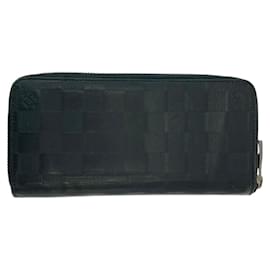 Louis Vuitton-Louis Vuitton Damier Zippy Wallet Noir N63548-Black