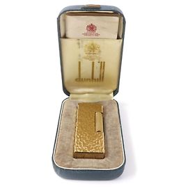 Alfred Dunhill Dunhill Square Pattern Roller Gas Lighter Gold Golden