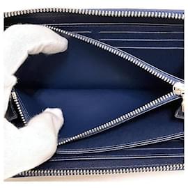 Louis Vuitton-Louis Vuitton Epi Leather Zippy Wallet M61873-Blue