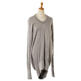 Maison Martin Margiela Woll-Leder-Pullover von Martin Margiela Grau