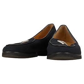 Mocasines de cuero de nylon con logo de Bottega Veneta Negro