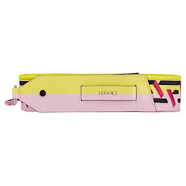 Versace-Versace Canvas Leather Shoulder Strap-Yellow