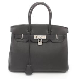 Hermès-Sac à main Hermès Birkin 30 Togo Noir-Noir