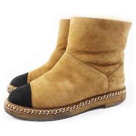 Botas cortas de ante Chanel 37 Otro