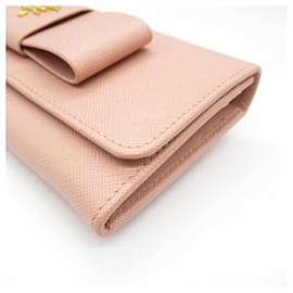 Prada-Prada Saffiano Leather Bifold Wallet 1M1132-Pink