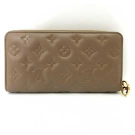 Louis Vuitton-Louis Vuitton Monogram Embossed Zippy Wallet-Beige