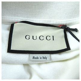 Camisa polo de algodón con rayas Web GUCCI XS Blanco