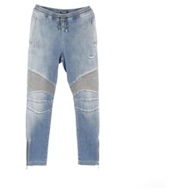 Balmain-Balmain Denim Pants Cotton Blue S-Blue
