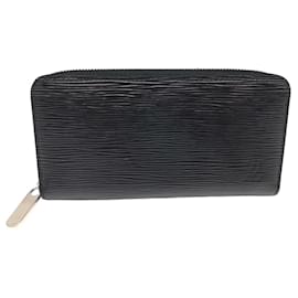 Louis Vuitton-Louis Vuitton Epi Zippy Wallet Black Leather-Black