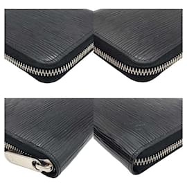 Louis Vuitton-Louis Vuitton Epi Zippy Wallet Black Leather-Black