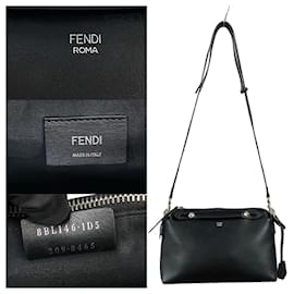 Fendi-Fendi By The Way Medium Leather 2way Bag Black-Black