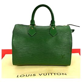 Bolsa Speedy 25 em couro Epi Louis Vuitton Verde