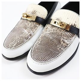 Hermès Hermes Kelly Buckle Lizard Leather Moccasins 35 Other