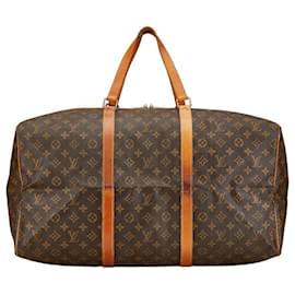 Louis Vuitton-Louis Vuitton Monogram Keepall 55 Boston Bag M41424-Brown
