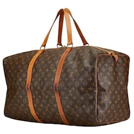 Louis Vuitton-Louis Vuitton Monogram Keepall 55 Boston Bag M41424-Brown