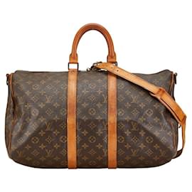 Louis Vuitton-Louis Vuitton Monogram Keepall Bandouliere 45 Bag-Brown