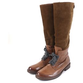 Brunello Cucinelli Leather Suede Knee-high Boots Women Brown