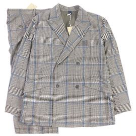 Autre Marque Überprüfen Sie das Muster aus Rayon-Polyester-Wolle Braun