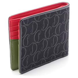 Christian Louboutin-Christian Louboutin Canvas Leather Wallet Black-Black