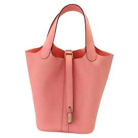Hermès-Hermes Picotin Lock PM Handbag Pink-Pink