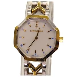 Yves Saint Laurent Montre YSL en quartz en acier inoxydable Blanc