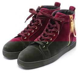 Christian Louboutin-Christian Louboutin Louis The Lips Flat Sneakers-Dark red