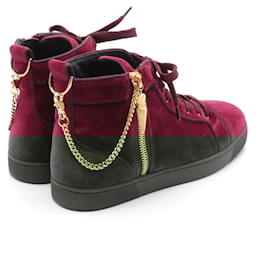 Christian Louboutin-Christian Louboutin Louis The Lips Flat Sneakers-Dark red