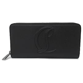 Christian Louboutin-Christian Louboutin Leather Long Wallet Black-Black