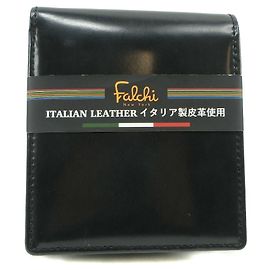 Autre Marque Italian Leather Bifold Wallet Black Black