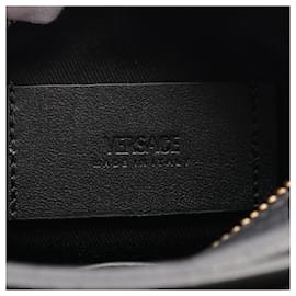 Versace-Versace Medusa Leather Shoulder Bag-Black