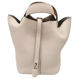 Hermès-Hermes Picotin Lock PM Eclat Handbag White-White
